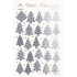 Arch Holographic decorative stickers Silver trees 12 x 18 cm