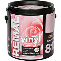 REMAL Vinyl Color Matt Washable Wall Paint, 810 Raspberry Pink, 3.2 kg