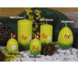 Lima Spring motif candle yellow egg small 40 x 60 mm 1 piece