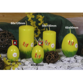 Lima Spring motif candle yellow egg small 40 x 60 mm 1 piece