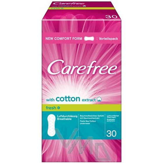 Carefree Cotton Fresh breathable briefs intimate inserts 30 pieces