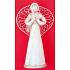 Angel with interwoven wings abaca 16 cm