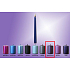 Lima Candle smooth metal dark purple cone 22 x 250 mm 1 piece
