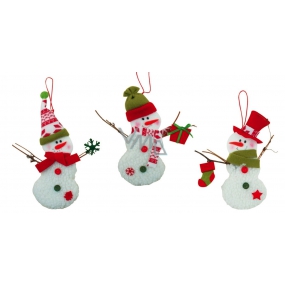 Snowman with buttons for hanging 19 cm 1 piece