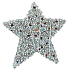 Asterisk with silver balls, asterisks and a wire for hanging 10 cm