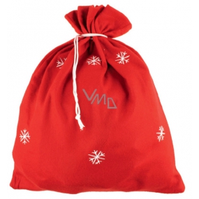 Santa Claus / Santa bag red with snowflakes 90 x 60 cm