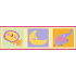 Wall sticker border elephant and lion 48 x 15.5 cm 3 pieces