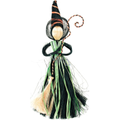 Witch with a green skirt 25 cm