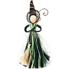 Witch with a green skirt 25 cm