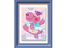 Sticker 3D image of a hippo ballerina 32 x 25 cm