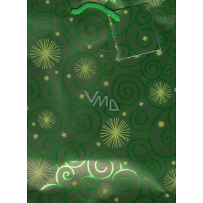 Nekupto Gift paper bag 23 x 18 x 10 cm Green with wheels 040 51 GM