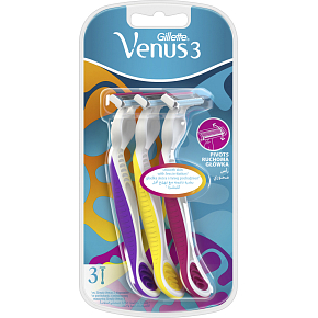 Gillette Venus 3 women's disposable razors with moisturizing strip, 3 pcs