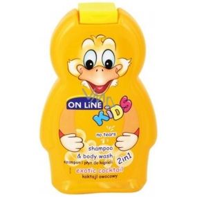 On Line Kids Exotic Coctail 2in1 shower gel and hair shampoo for children 250 ml