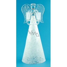 Angel glass candle 19,5 cm