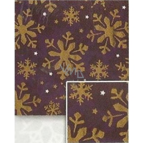 Nekupto Gift wrapping paper 70 x 200 cm Christmas Gold snowflakes
