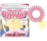 Invisibobble Original Lisa & Lena original hair tie clear with dark pink stripe 1 piece