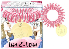 Invisibobble Original Lisa & Lena original hair band clear with dark pink stripe 1 piece