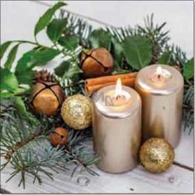 Aha Paper napkins 3 ply 33 x 33 cm 20 pieces Christmas 2 candles, cinnamon and decorations