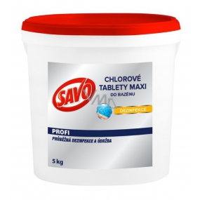 Savo Maxi Chlorine tablets for the pool, for all-season disinfection and maintenance of pool water 5 kg