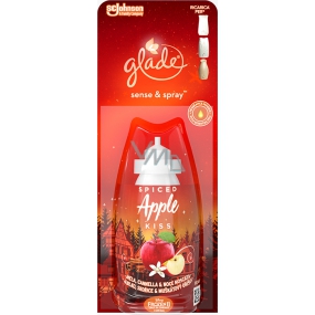 Glade Sense & Spiced Apple Kiss air freshener with the scent of apple, cinnamon and nutmeg refill spray 18 ml