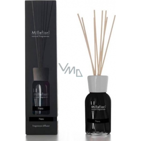 Millefiori Milano Natural Nero - Black Diffuser 100 ml + 7 stalks 25 cm long for smaller spaces lasts 5-6 weeks