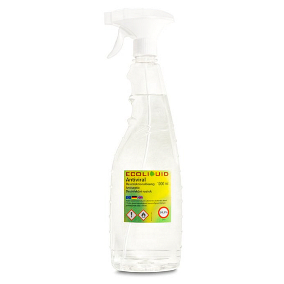 Ecoliquid Antiviral antiseptic disinfectant solution, effective disinfection, spray 1000 ml
