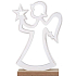 Wooden angel standing white 155 x 224 mm