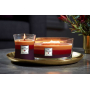 WoodWick Trilogy Holiday Cheer - Holiday joy scented candle with wooden wick and lid glass medium 275 g