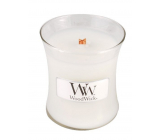 WoodWick Island Coconut - Coconut island scented candle with wooden wick and glass lid small 85 g