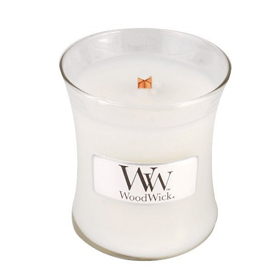 WoodWick Island Coconut - Island Coconut scented candle with wooden wick and lid glass small 85 g