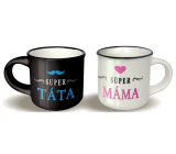 Nekupto Pair of mini cups Super Dad and Super Mom 2 x 100 ml