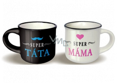 Nekupto Pair of mini cups Super Dad and Super Mom 2 x 100 ml