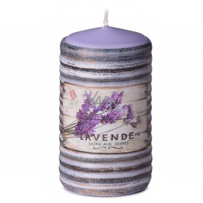 Candles Lavender scented candle cylinder 60 x 110 mm