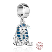 Charm Sterling silver 925 Egyptian Sphinx, travel bracelet pendant