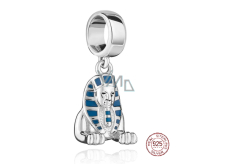 Charm Sterling silver 925 Egyptian Sphinx, travel bracelet pendant