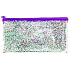 Ditipo Glitter pencil case with zipper Stars 22 x 12 cm