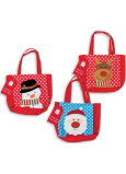Christmas fabric bag Santa Claus, snowman and reindeer 20 x 8 x 19,5 cm