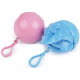 Disposable raincoat in a ball with a carabiner, assorted colors, up to size 38, 1 piece