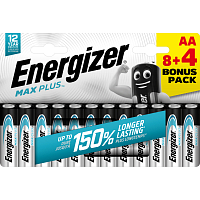 Energizer Max Plus AA Battery, 8+4 pcs