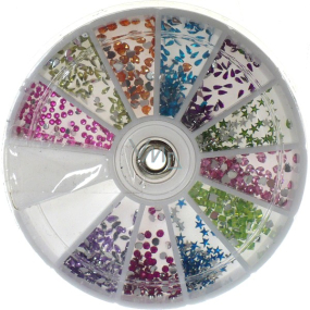 Professional nail decorations rhinestones color mix 12 colors 1 pack