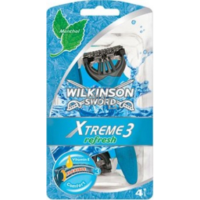 Wilkinson Xtreme Refresh 3 Menthol ready razor 3 blades 4 pieces