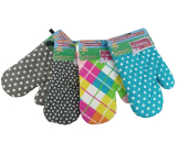 Clanax Kitchen Oven Mitt with Magnet, Various Designs and Colors 17 x 25 cm 1 piece