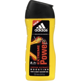 Adidas Extreme Power 2 in 1 shower gel for body and hair for men 250 ml