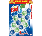 Bref Power Aktiv 4 Formula Pine Freshness WC block for hygienic cleanliness and freshness of your toilet, colours water, Mega pack 3 x 50 g