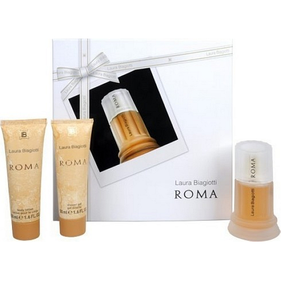 Laura Biagiotti Roma eau de toilette 50 ml + body lotion 50 ml + shower gel 50 ml, gift set