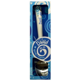 Nekupto Twister Spoon named David blue 16 cm