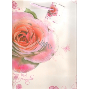 Angel Gift paper bag 32 x 26 x 12 cm large with roses 1 piece