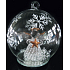 Glass ball with angel LED 11 cm