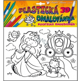 Plastic princess coloring page 29 x 27 cm