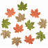 Wooden leaves 4 cm 12 pieces